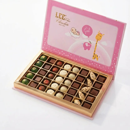 Baby Girl Chocolate Gift Box – 40 Pieces