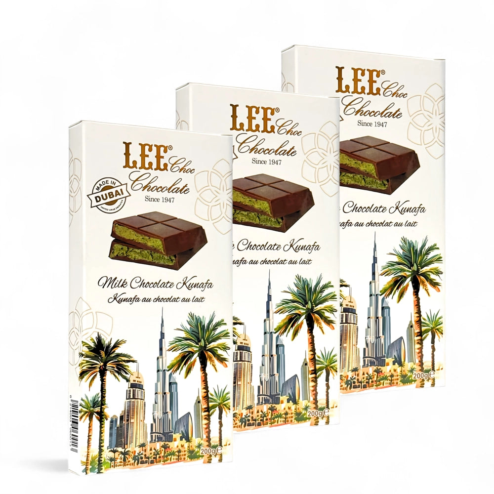 Dubai Kunafa Chocolate Bars 200g – Pack of 3